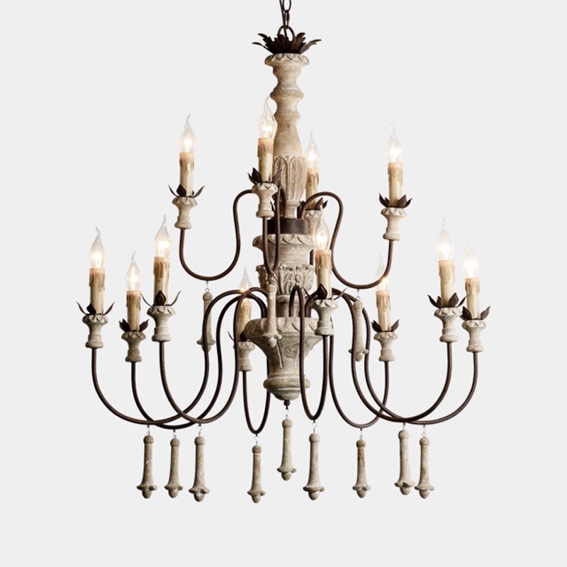 American pastoral style simple modern candle chandeliers supplier