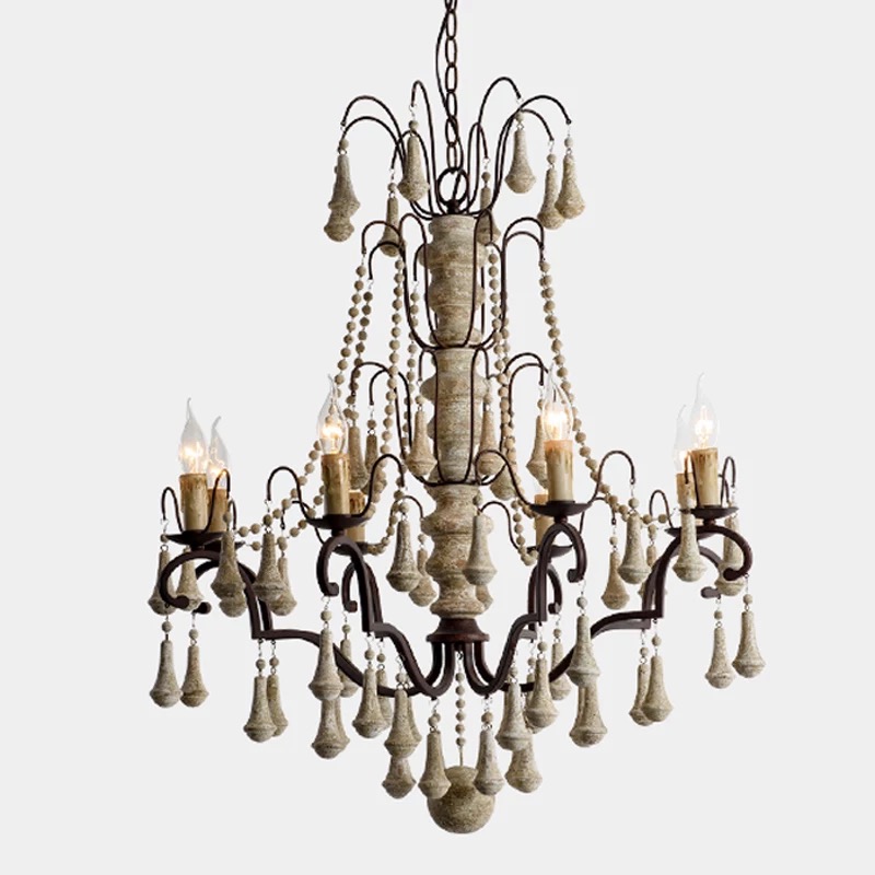 Simple personality fashion bohemia wooden bead old simple lamps/chandeliers for sale