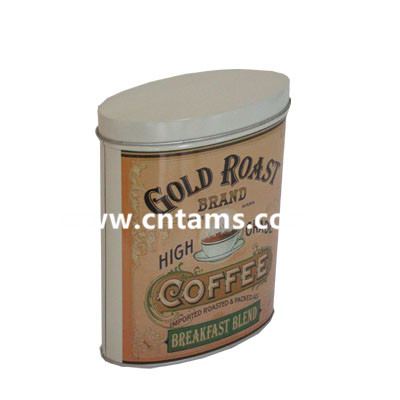 Tam's Oval Coffee Tin Can