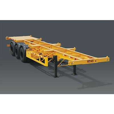 good quality skeleton container flatbed cargo trailer/tank semi trailer for sale