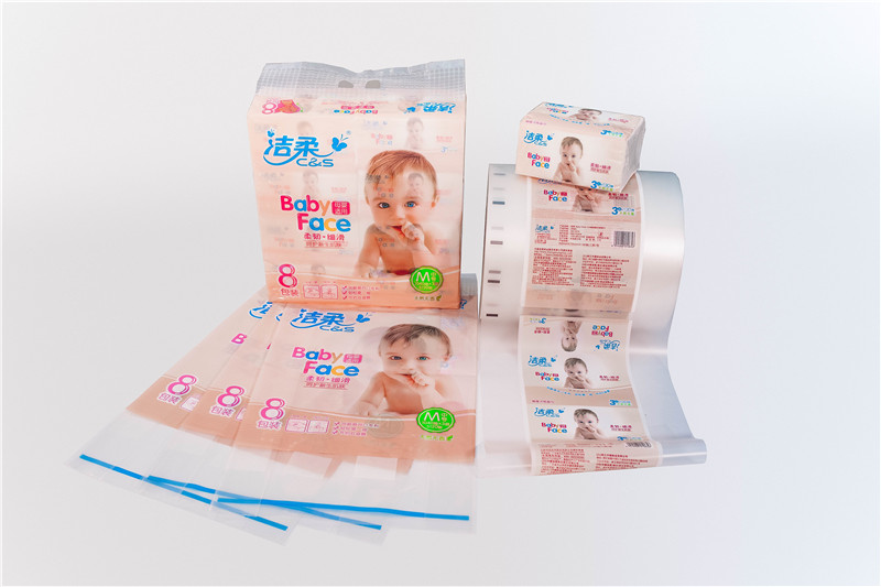 Facial tissue single layer folded CPP plastic film packaging manufacturer