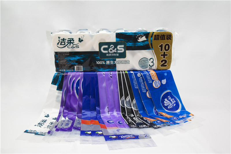 OPP/SPP/KPP plastic toilet/bathroom tissue roll laminated packaging film