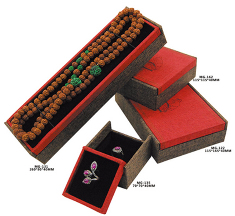 China factory Elegant Mahogany jewelry packaging box