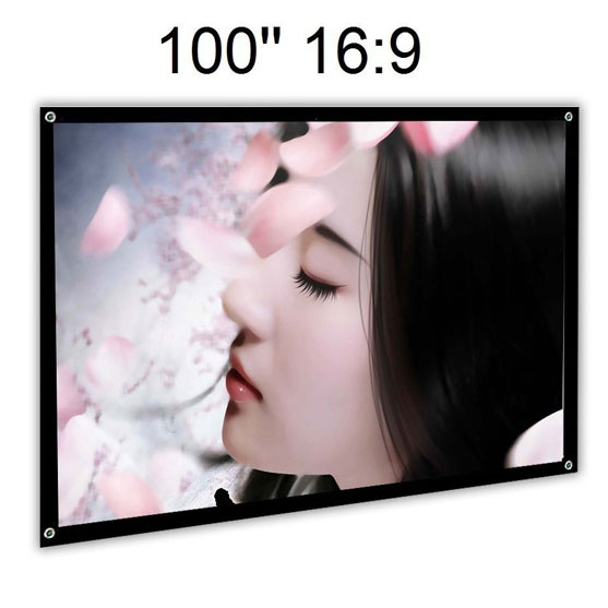 Simple Foldable Portable Front Projection Screen Without Frame