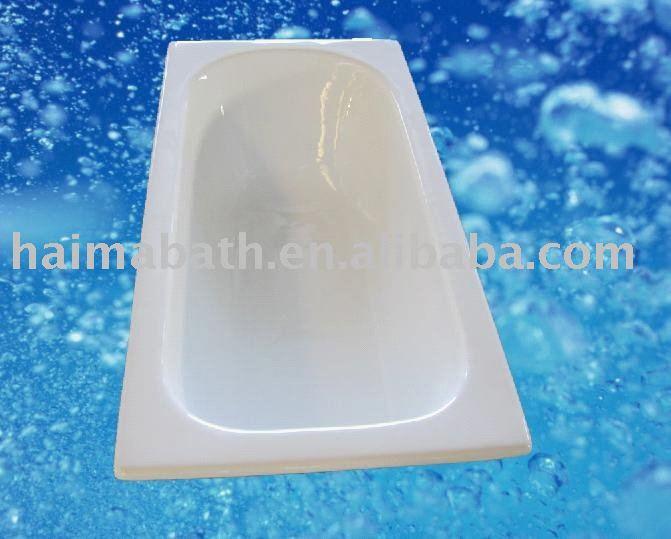 Cast Iron Enamel Simple Built-in Bathtub