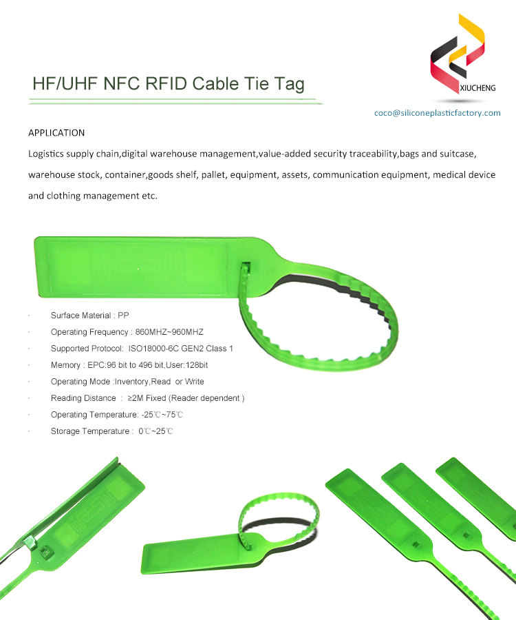 Plastic Material NFC RFID Cable Tie Tag