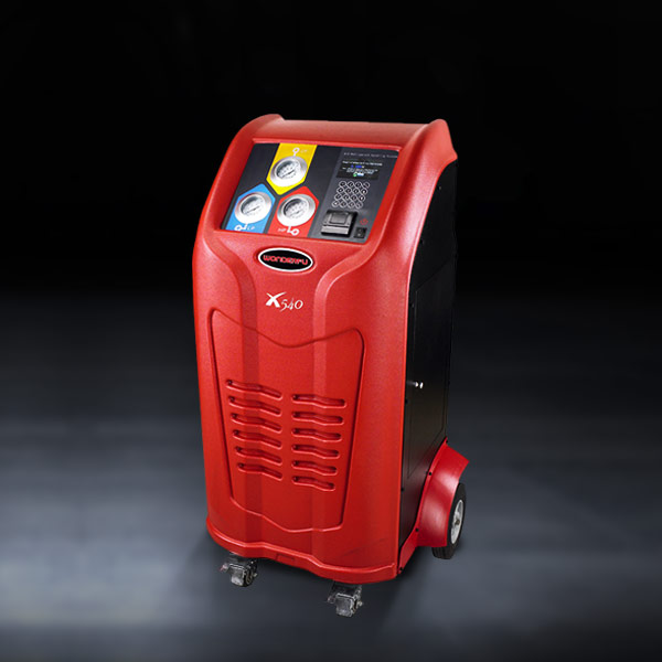 R134a AC gas service machine/equipment with digital scales and accurate charging for gas and oil