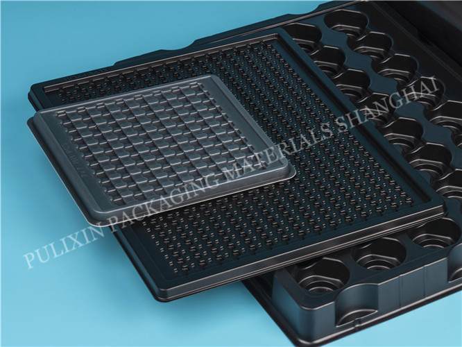 PP black embedded conductive extruded plastic film for semiconductor components packaging for vacuum forming