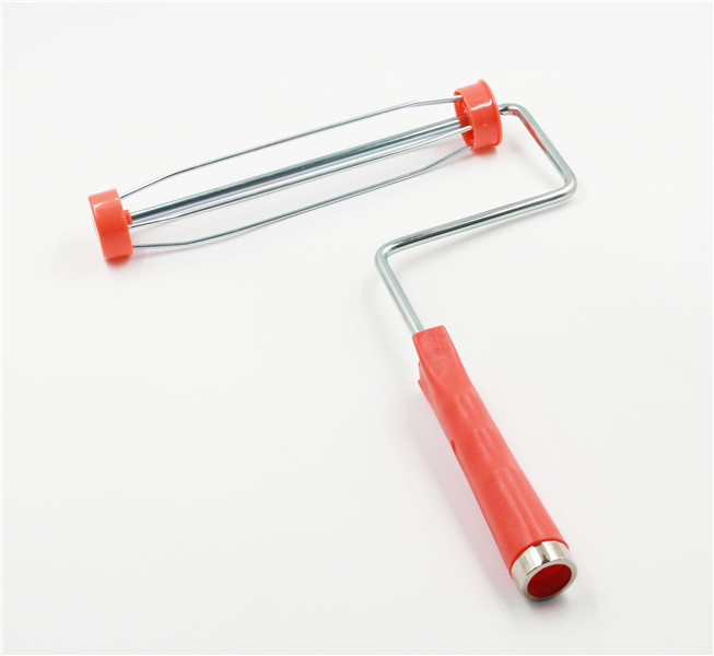 Heavy duty wire cage style 8mm shaft Zinc/Chrome plated plastic handle Painting roller frame