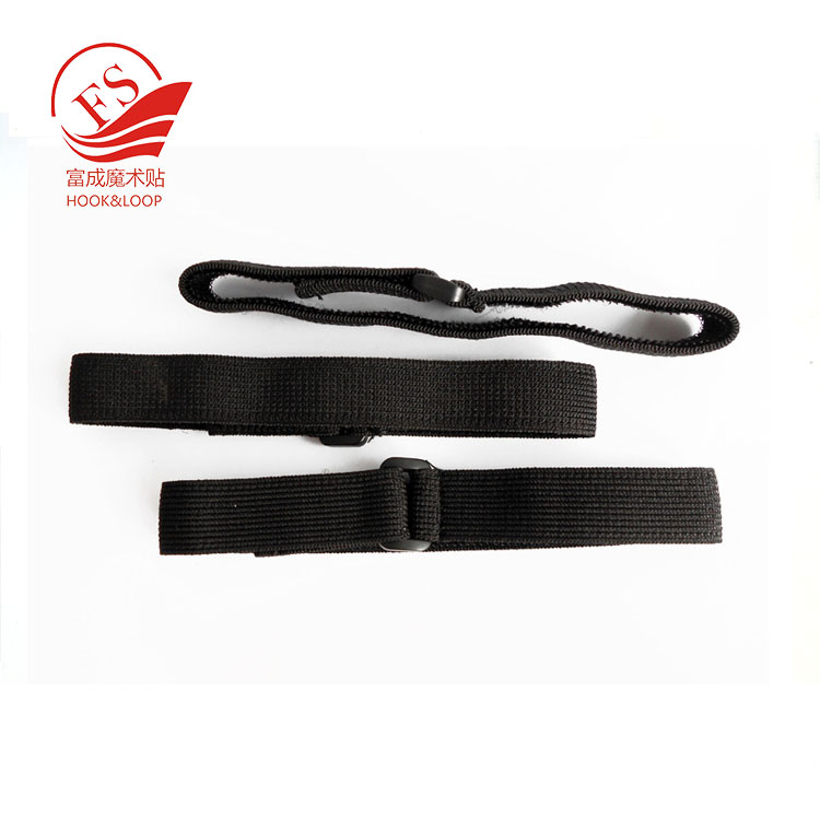Customized black elastic band with buckle for packing bindling