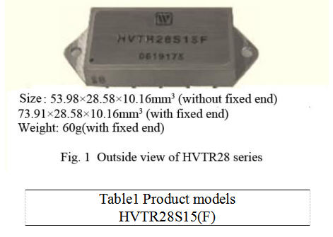 HVTR28 Series High Reliability DC/DC Converters