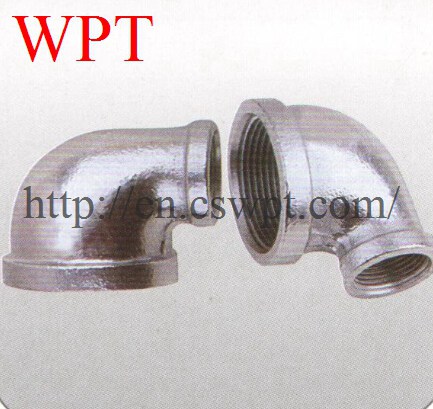 Malleable iron threaded 90 reducing elbow pipe threaded fitting manufacturer