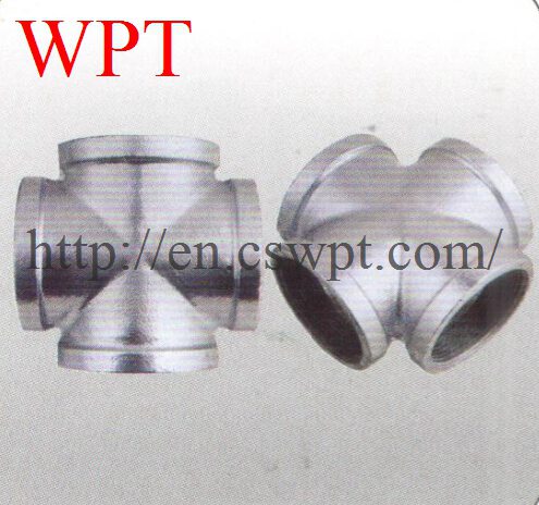 Malleable iron threaded cross ASTM A197 pipe fittings supplier