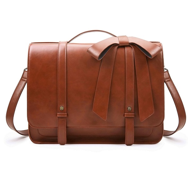 Ladies Briefcase PU Leather Laptop Backpack Shoulder Satchel Crossbody Bag