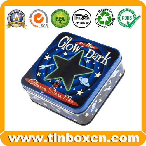 Square Tin Box, Tin Can Packaging, Gift Metal Tin Container