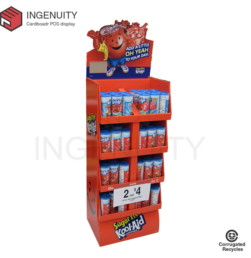 candy corrugated cardboard display stand for retail