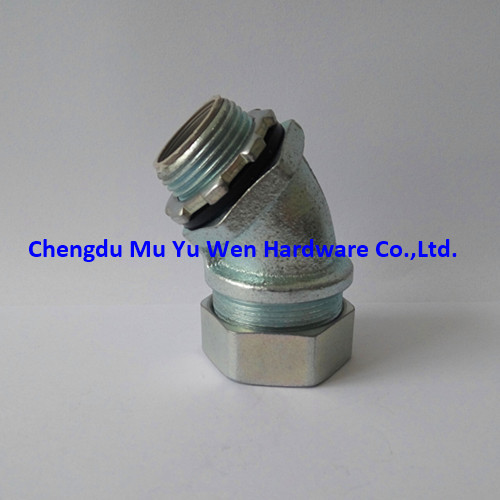 45d elbow zinc plated steel conduit fittings with metric thread 