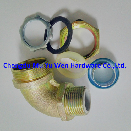 90d elbow malleable iron fittings with zinc plated for flexible steel conduit in China