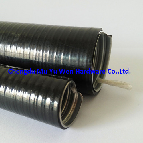 Liquid tight flexible metal conduit with smooth PVC coated