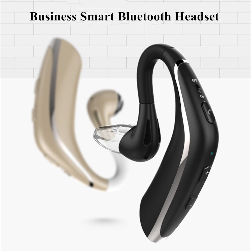 Stereo Bluetooth Headset Wireless Hifi Earphone Rotatable Soft Earhook Mini Headphone Version 4.1 HD Mic for Smartphone