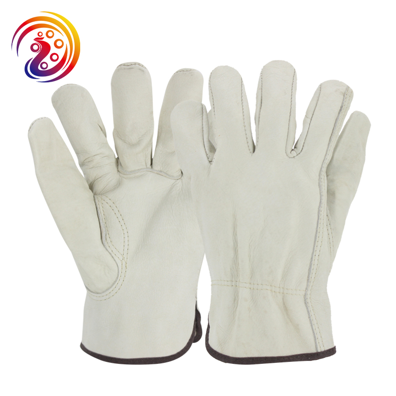 China 100% cowhide leather work/working gloves manufacturer