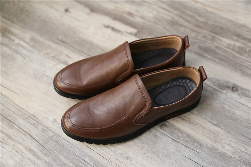 premium mens formal plain toe lace-up modern leather dress shoes