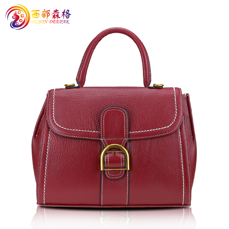 genuine cowhide leather handbags for women top handle bags lady's purse