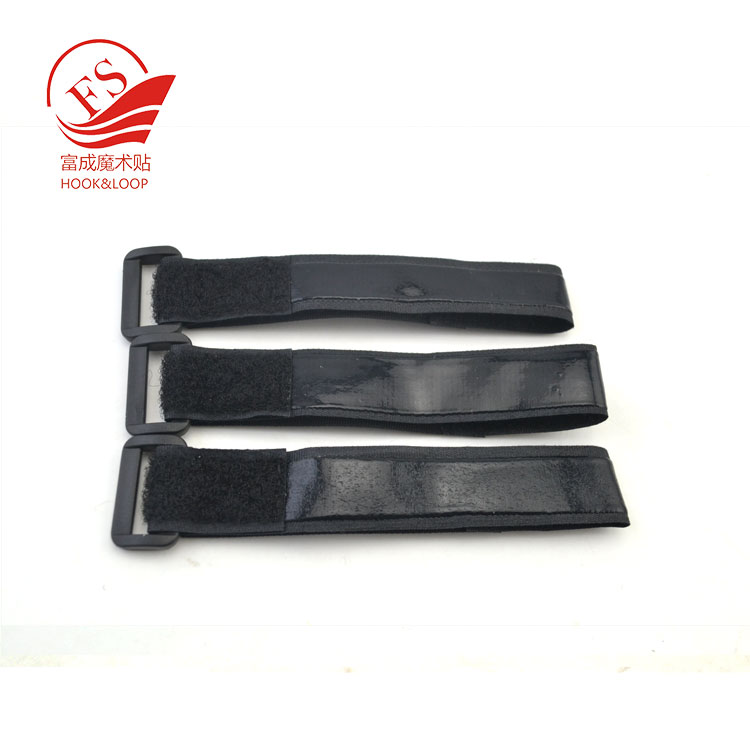 Adjustable black buckle strap Anti-slip Battery Straps ties with logo print