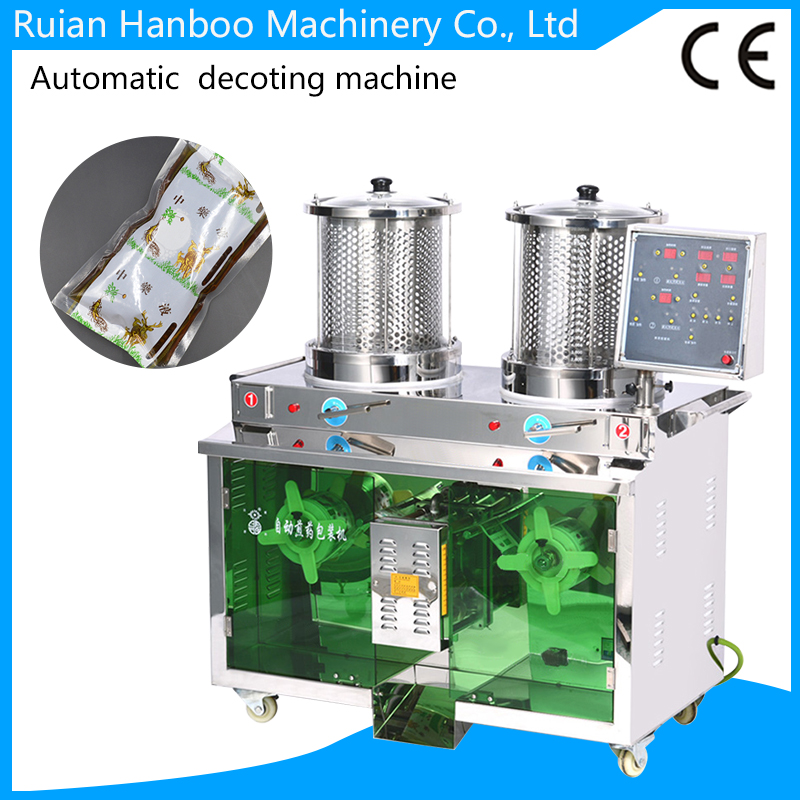 Double Cylinders Korean System  Automatic herbal decocting and packing machine
