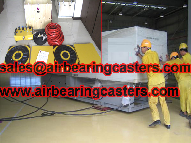 Air bearing rigging system protected your floor when moving