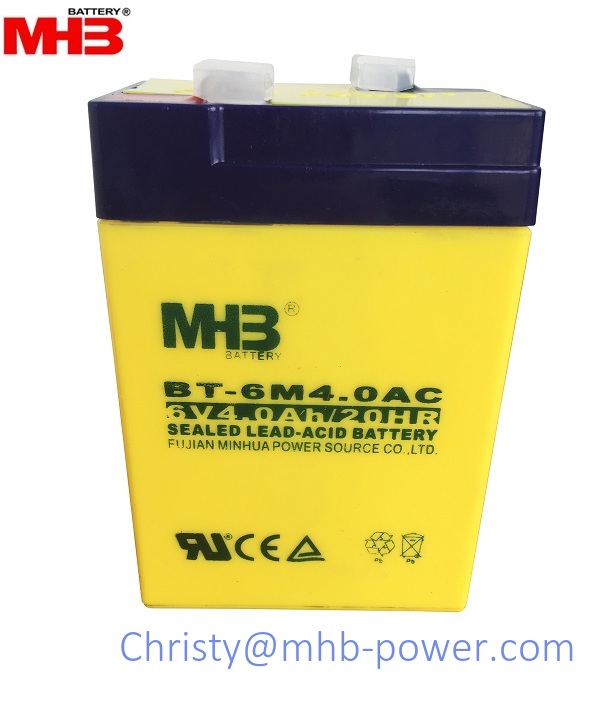 MHB Power 6V4Ah lead acid battery for ups/back up power (BT-6M4.0AC)