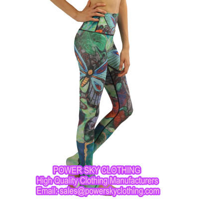 Fashion Sports Leggings Gym Clothes Sexy Running Floral Print Yoga Tights Women Fitness Yoga Pants From Power Sky Garment Factory