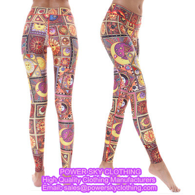 Ladies Sports Yoga Leggings Gym Clothes Sexy Running Floral Print Yoga Tights Women Fitness Yoga Pants From Power Sky Garment Factory