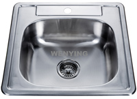North American standard and style single bowl stainless steel sink