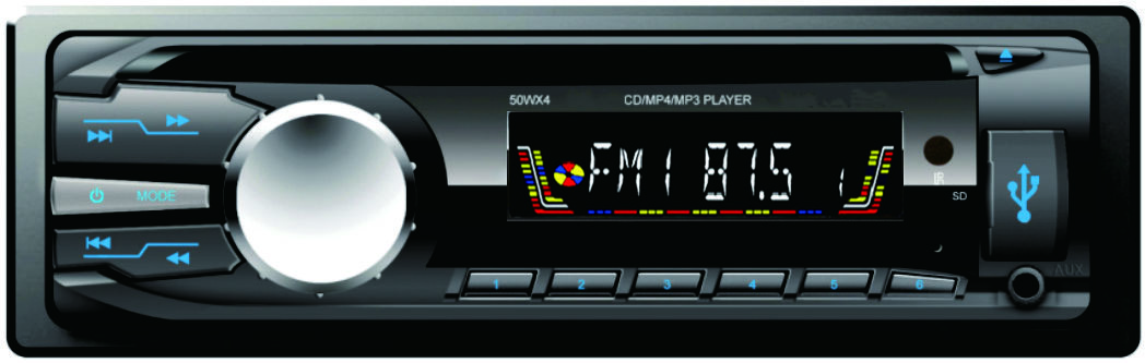 Single din car CD player/audio with color LCD diplay
