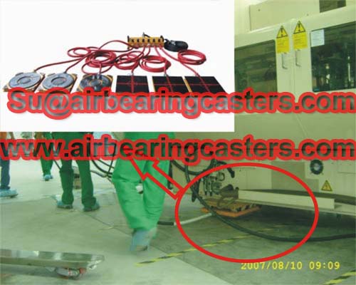 Air pads for moving equipment air casters