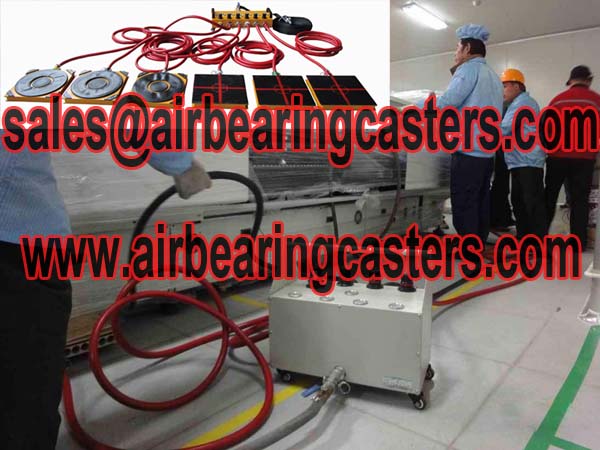 Air bearings movers for clean rooms 