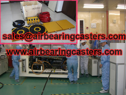 Air caster machine moving equipment details