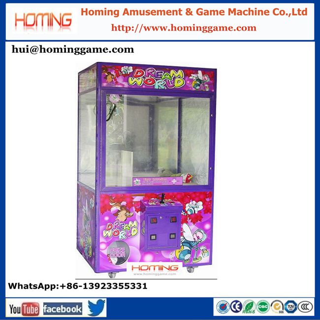 ﻿Attractive LED claw crane game machine, coin operated crane game machine 