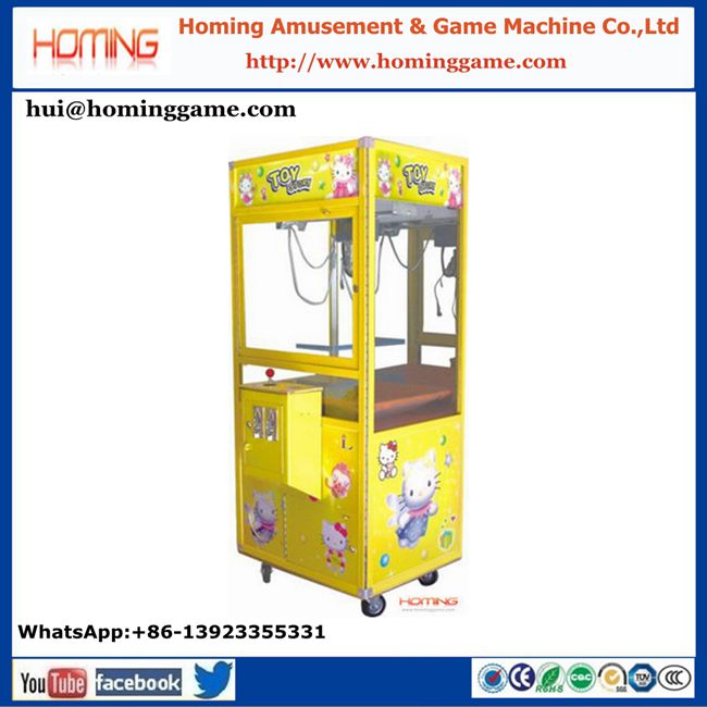 Hot selling toy claw crane machine for shopping mall kids/toy claw crane game machine for sale 
