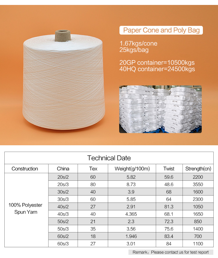 AAA Grade High Quality Industrial Polyester Yarn