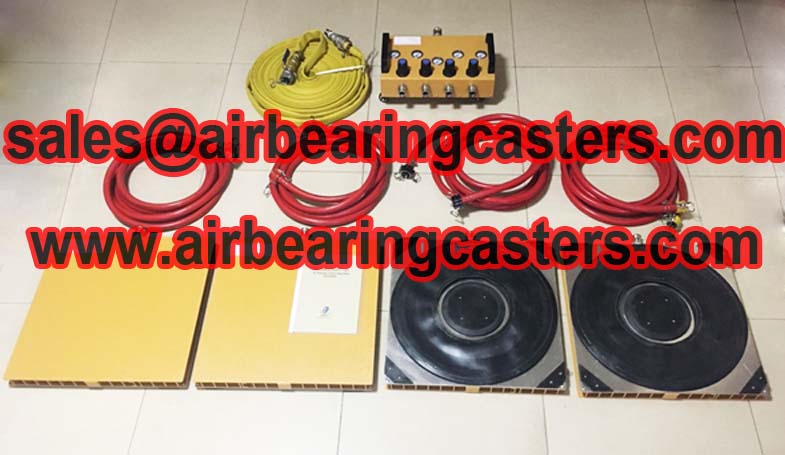 Six air modular air bearing casters