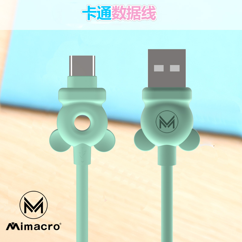 MIMACR0 cartoon Mickey plastic 1 meter Android Apple Huawei USB DATA CABLE