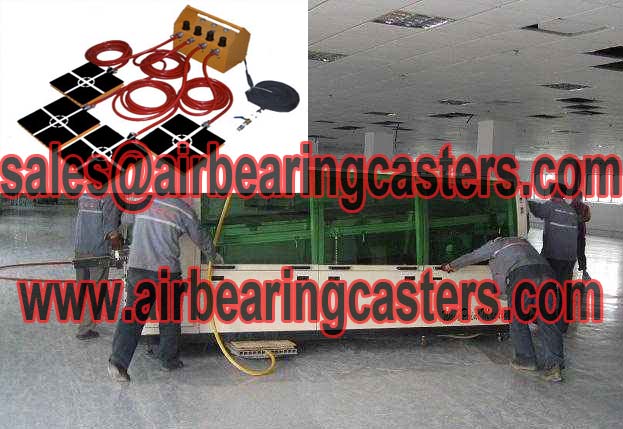 Air caster moving system with usage and applications