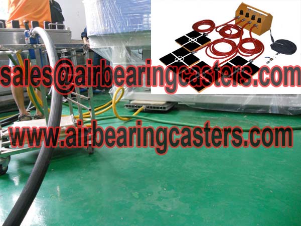 Air bearing casters operates very simply