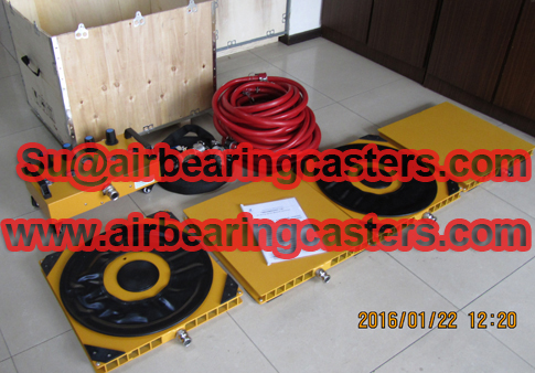 Air pads for moving equipment applications