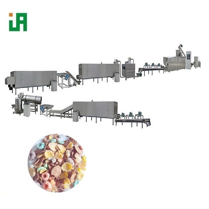 Puffed Breakfast Cereals Corn Flakes Factory Processing Line Machine