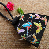 【 FeiGong embroideries 】 manual embroidery glamour woman handbag dinner bag bag of yuanyang peony
