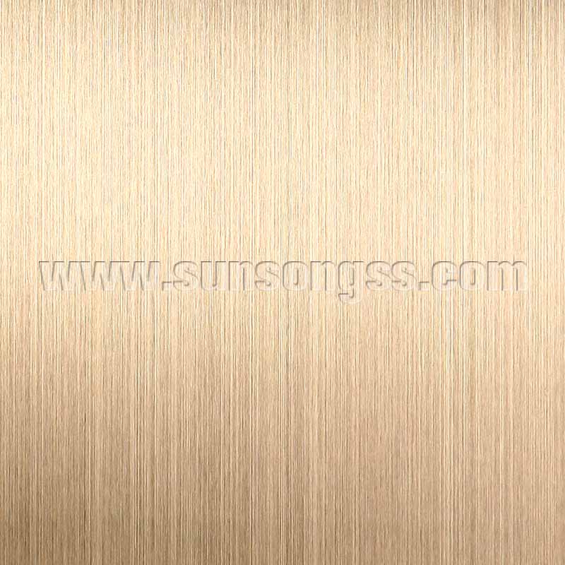 PVD brass coated Hairline stainless steel sheet