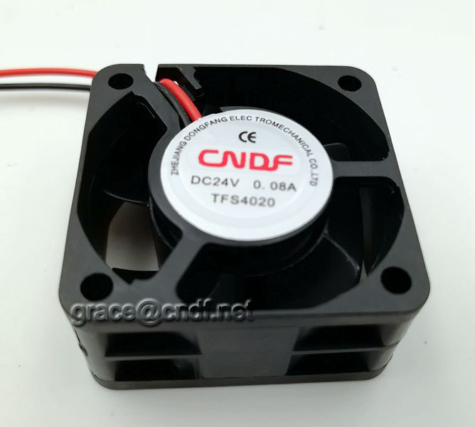 CNDF main production dc brushless fan or ac axial fan factory provide dimension 40x40x20mm 24VDC fan